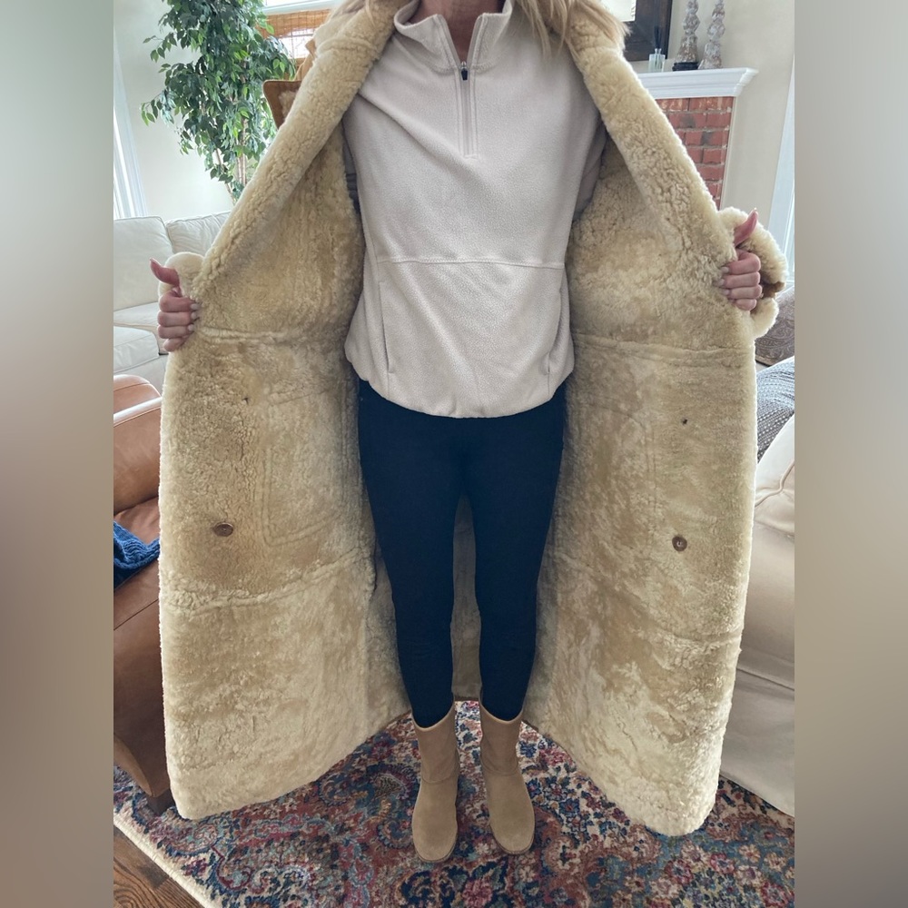 Polo Ralph Lauren Vintage Shearling Full-Length Coat - Picture 4 of 6